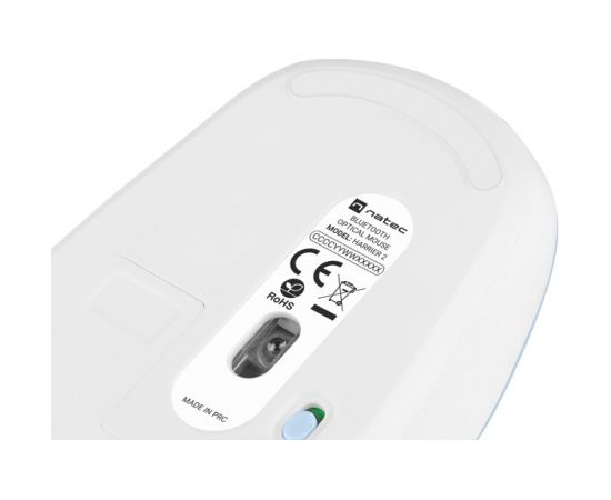 Natec Mouse Harrier 2 	Wireless, White/Blue, Bluetooth