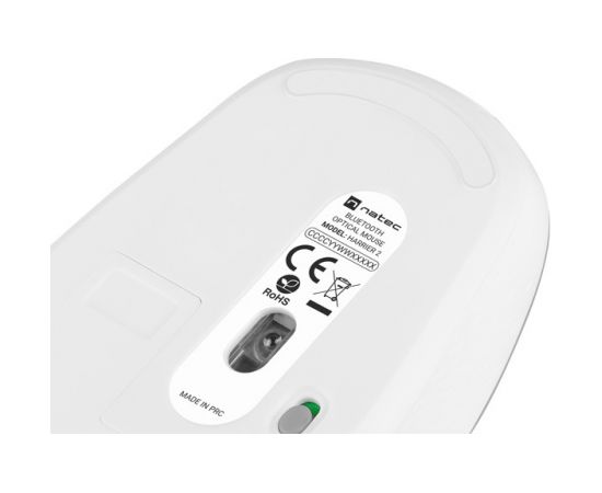 Natec Mouse Harrier 2 	Wireless, White/Grey, Bluetooth