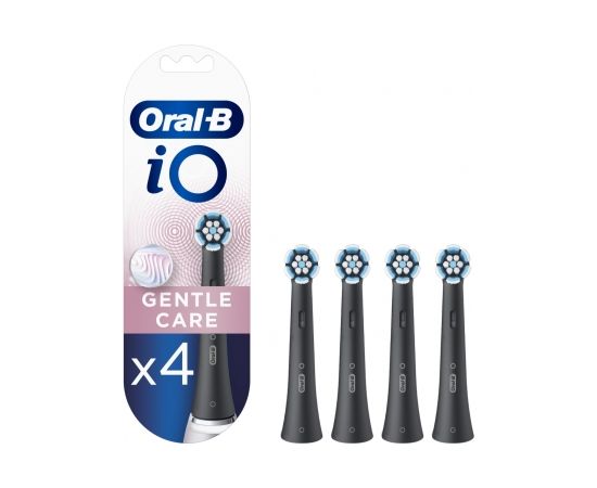 Oral-B Toothbrush replacement iO Gentle Care Heads, For adults, Number of brush heads included 4, Black