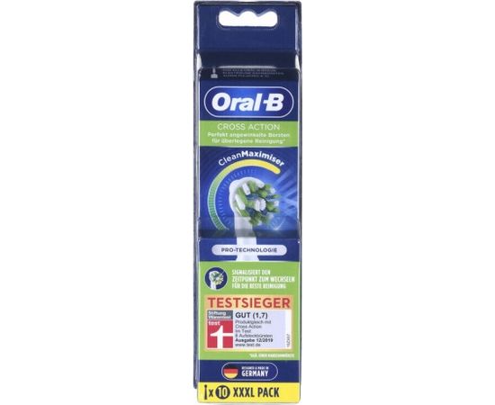 Oral-B Toothbrush replacement EB50 10 Cross Action Heads, For adults, Number of brush heads included 10, White