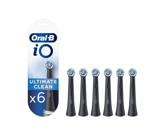 Oral-B Toothbrush replacement iO Ultimate Clean Heads, For adults, Number of brush heads included 6, Black