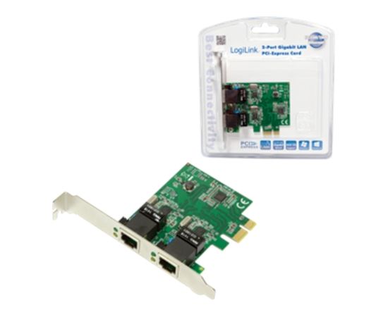 Logilink PC0075, 2-port Gigabit PCI Express network card Logilink 2 x Gigabit Lan (RJ 45) PCIe