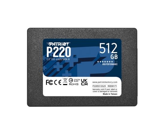 SSD PATRIOT P220 512GB SATA3 2,5"