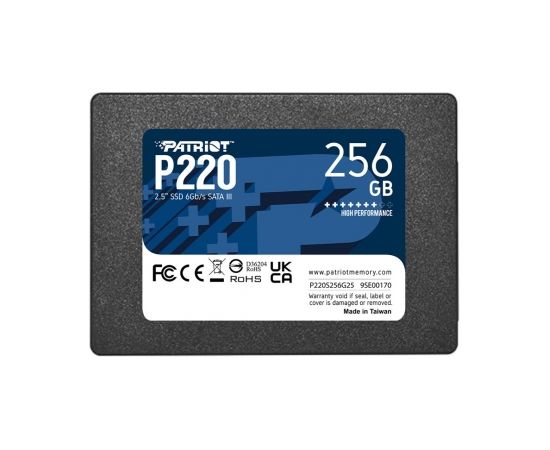 SSD Patriot P220 256GB SATA3 2,5"