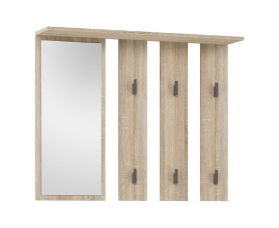 Top E Shop Hanger + mirror PARMA 100x15x.81.5 cm, oak sonoma