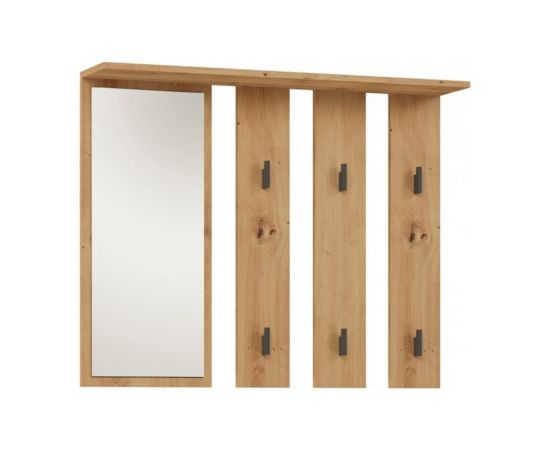 Top E Shop Hanger + mirror PARMA 100x15x.81.5 cm, artisan oak