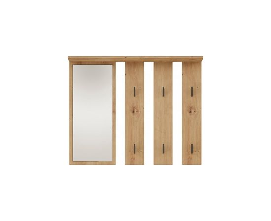 Top E Shop Hanger + mirror PARMA 100x15x.81.5 cm, artisan oak