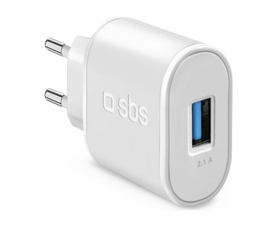 Travel Fast Charger 10W USB 2.1A By SBS White