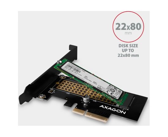 Axagon PCEM2-ND PCIE 2X NVME M.2 CONTROLLERPCI-Express x8 internal controller for connecting two NVMe M.2 SSD disks to a computer. Supports main boards without PCIe Bifurcation.