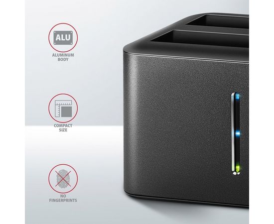 AXAGON ADSA-D25 USB 3.2 Gen 1 - 2x SATA 6G 2.5" SSD/HDD CLONE DUAL MINI dock