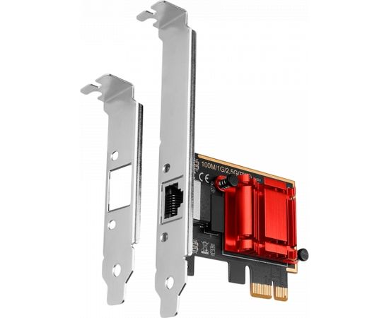 Axagon PCI-Express network card with 2.5 Gbit/s transmission rate and PXE support.