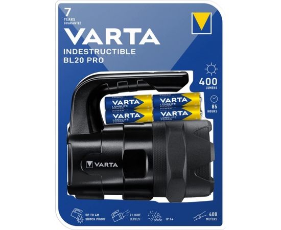 Varta Indestructible H20 Pro, LED light (black)