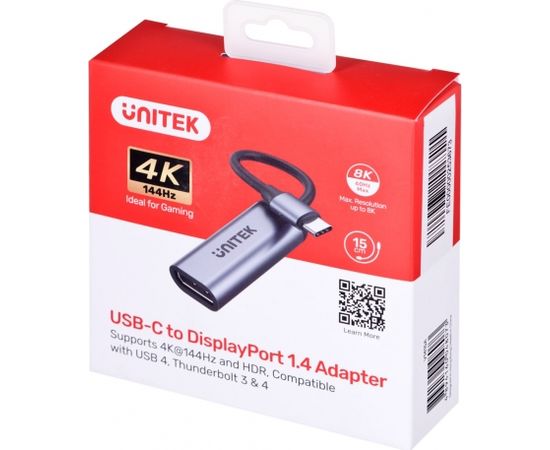 UNITEK ADAPTER USB-C - DISPLAYPORT 1.4 8K 60HZ