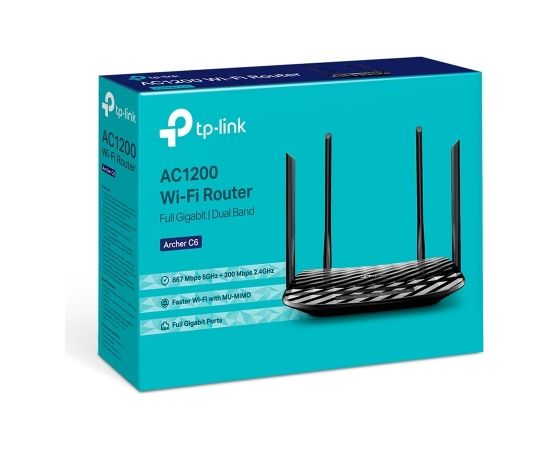 TP-Link Archer C6 wireless router Fast Ethernet Dual-band (2.4 GHz / 5 GHz) 4G White