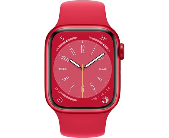 Apple Watch Series 8 Smartwatch (red, 41mm, Sport Band, Aluminum Case, LTE) MNJ23FD/A