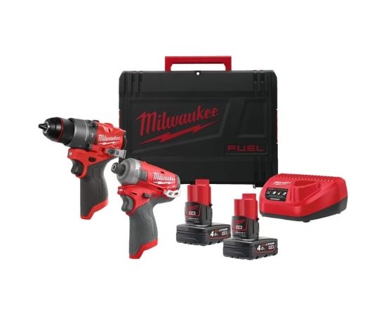 Milwaukee M12 FPP2E2-402X Instrumentu komplekts 12V (2x4.0Ah)  Elektroinstrumentu komplekti
