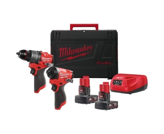 Milwaukee M12 FPP2A2-602X Instrumentu komplekts 12V (2x6.0Ah)  Elektroinstrumentu komplekti
