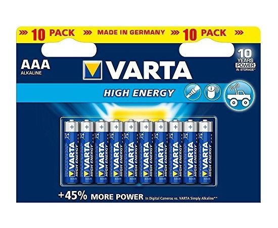 Varta High Energy LR03-AAA, alkaline, 1.5V, pieces 20 (04903-121-420)