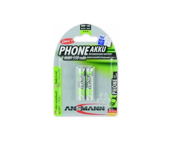 Ansmann Micro NiMh battery 2xAAA 550mA
