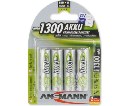 Ansmann Mignon NiMh battery 4xAA 1300mA