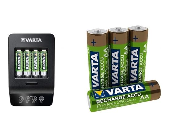 Varta LCD Ultra Fast Charger+, charger (incl. 4x Mignon, AA, 2100 mAh)