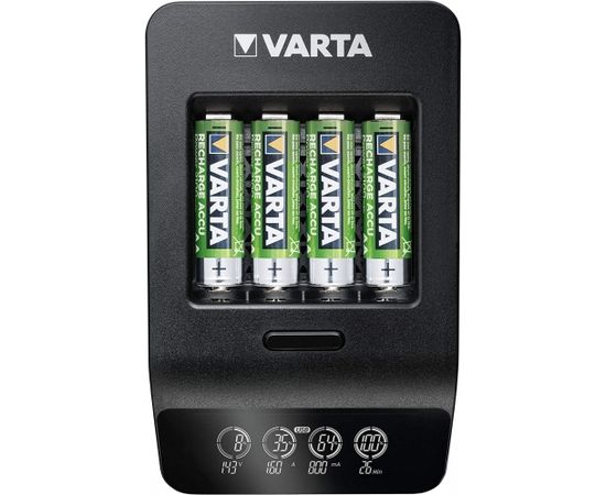 Varta LCD Ultra Fast Charger+, charger (incl. 4x Mignon, AA, 2100 mAh)