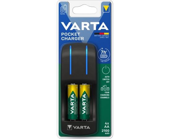 Varta Pocket Charger, charger (black, charges up to 4 AA, AAA)