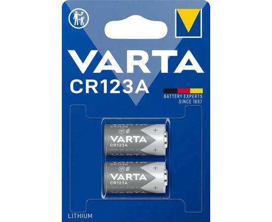 Varta LITHIUM Cylindrical CR123A, battery (2 pieces, CR123A)