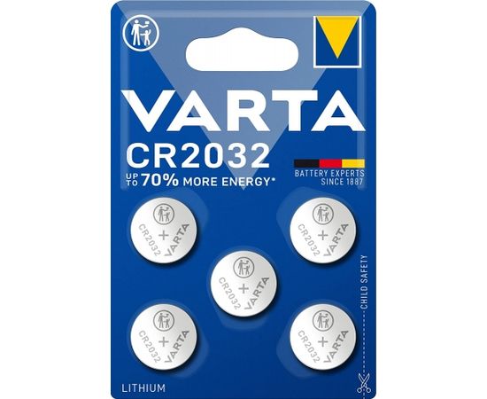 Varta LITHIUM Coin CR2032, battery (5 pieces, CR2032)