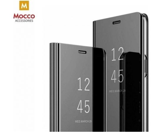 Mocco Clear View Cover Case Grāmatveida Maks Telefonam Xiaomi Redmi 8 Melns