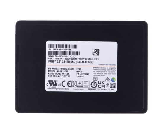 SSD Samsung PM897 3.84TB SATA 2.5" MZ7L33T8HBNA-00A07