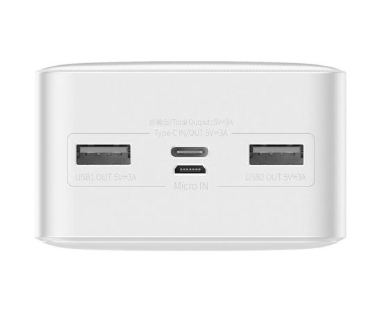 Powerbank Baseus Bipow 30000mAh, 15W (white)