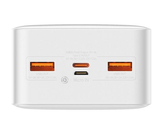 Powerbank Baseus Bipow 30000mAh, 20W (white)