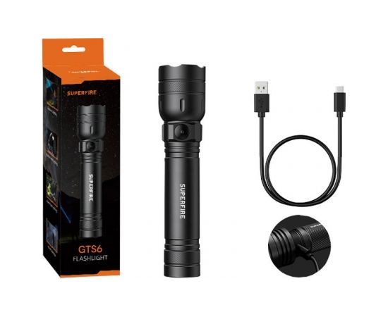 Flashlight Superfire GTS6, 360lm, USB-C