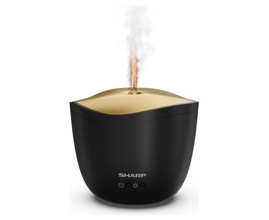 Sharp Aroma Diffuser DF-A1E-B Ultrasonic, Black/Matt Metallic Gold Gaisa mitrinātāji