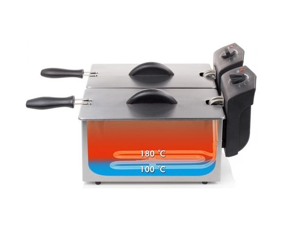 Tristar Double Fryer FR-6937 Power 2 x 1800 W, Capacity 6 L