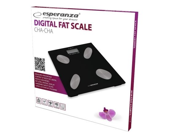 Esperanza EBS022K personal scale Electronic personal scale Square Black