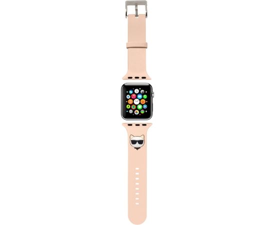 Karl Lagerfeld Choupette Head siksniņa pulkstenim Apple Watch 38mm | 40mm | 41mm rozā