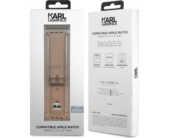 Karl Lagerfeld Choupette Head ремешок для часов for Apple Watch 38mm | 40mm | 41mm розовый