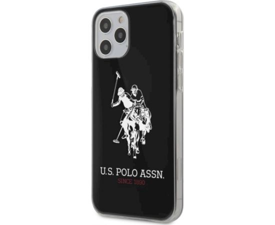 3MK U.S. Polo USHCP12MTPUHRBK Big Horse Cover Aizsargapvalks Apple iPhone 12 / 12 Pro Melns