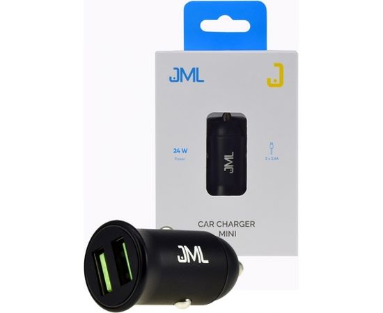 Автомобильное зарядное устройство JML CC-101 / 2 x USB / 4,8 А / 24 Вт черный