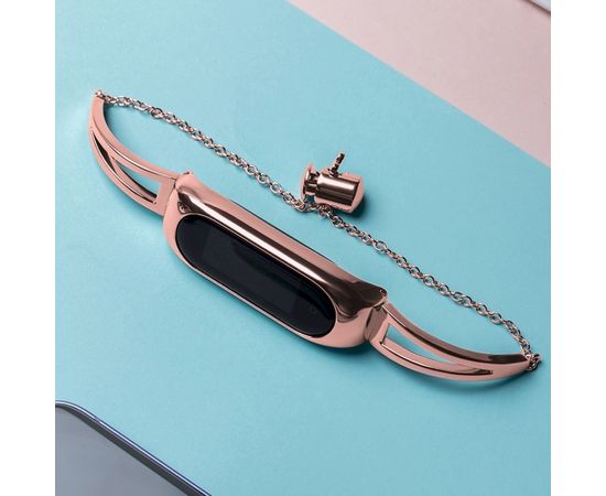 Fusion Metal Bracelet ремешок для часов Xiaomi Mi Band 3 / 4 / 5 / 6 розовый