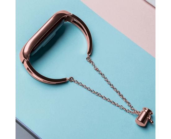 Fusion Metal Bracelet siksniņa pulkstenim Xiaomi Mi Band 3 / 4 / 5 / 6 rozā zeltaina