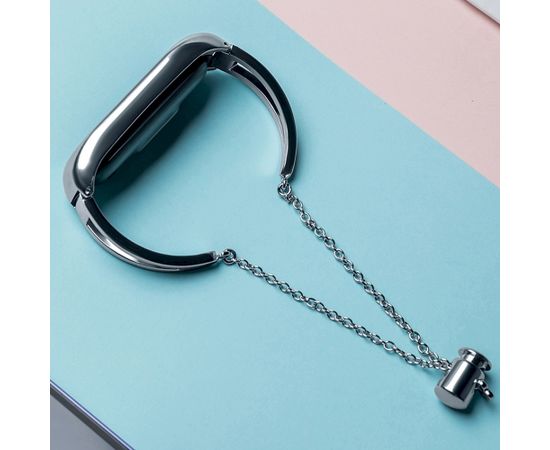 Fusion Metal Bracelet siksniņa pulkstenim Xiaomi Mi Band 3 / 4 / 5 / 6 sudraba