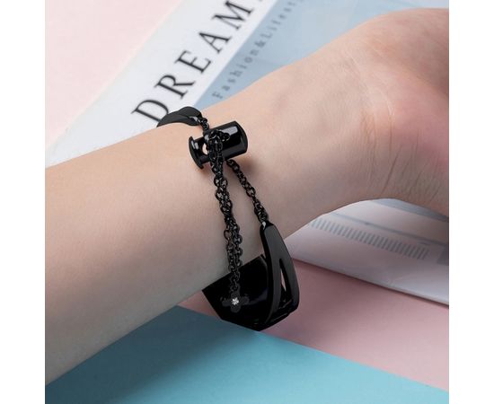 Fusion Metal Bracelet ремешок для часов Xiaomi Mi Band 3 / 4 / 5 / 6 черный