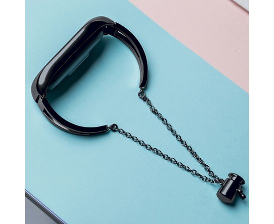 Fusion Metal Bracelet ремешок для часов Xiaomi Mi Band 3 / 4 / 5 / 6 черный