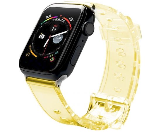 Fusion Light silikona siksniņa Apple Watch 38mm / 40mm / 41mm dzeltena