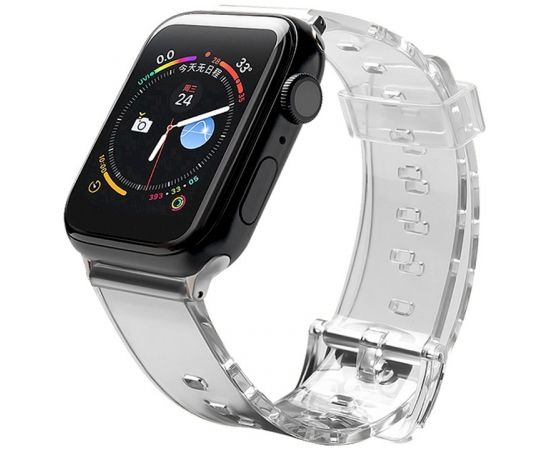 Fusion Light silikona siksniņa Apple Watch 42mm / 44mm / 45mm melna