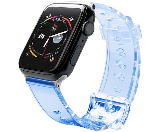Fusion Light silikona siksniņa Apple Watch 42mm / 44mm / 45mm zila
