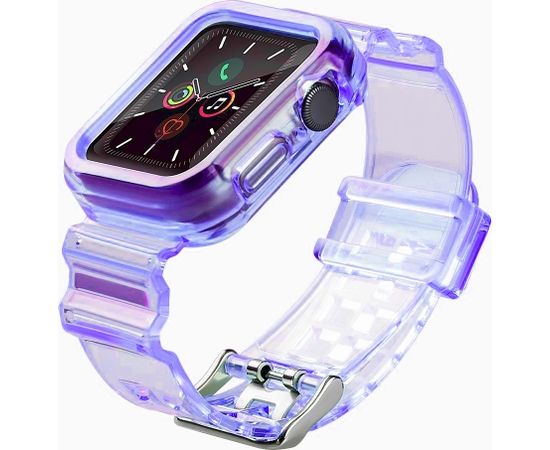 Fusion Light Set silikona siksniņa Apple Watch 38mm / 40mm / 41mm violeta